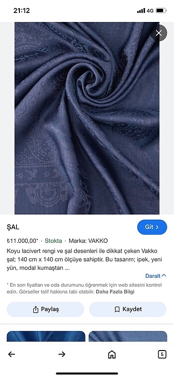 Beden lacivert Renk #vakko kare büyük eşarp şal