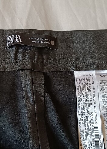 Zara zara deri gorunumlu pantalon 