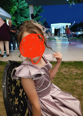 çocuk abiye Saten Kumaşlı Çocuk Abiye Elbise