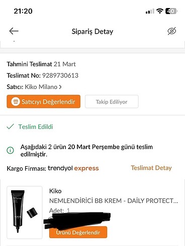  Beden Kiko bb krem