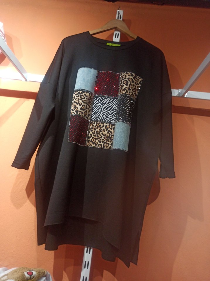 Siyah Uzun Kollu Payetli Kadın sweet - Görsel 3