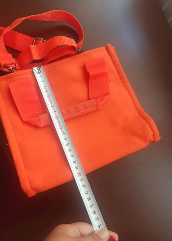 Turuncu Fermuarlı Kadın Çantası - Görsel 7