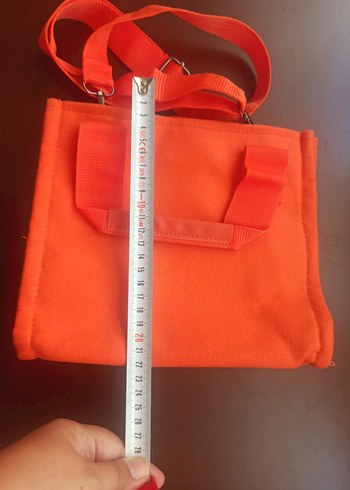 Turuncu Fermuarlı Kadın Çantası - Görsel 6