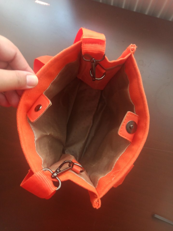 Turuncu Fermuarlı Kadın Çantası - Görsel 4