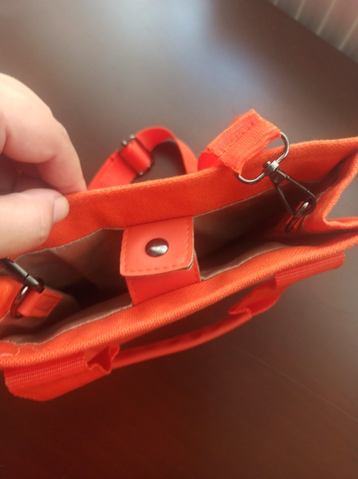 Turuncu Fermuarlı Kadın Çantası - Görsel 5