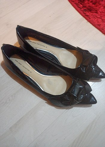 Siyah Rugan hafif Topuklu Kadın Babet - Görsel 5