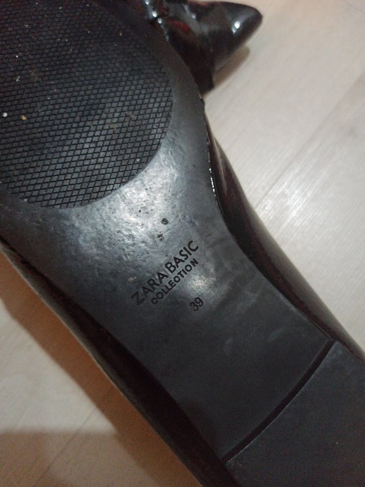 Siyah Rugan hafif Topuklu Kadın Babet - Görsel 4