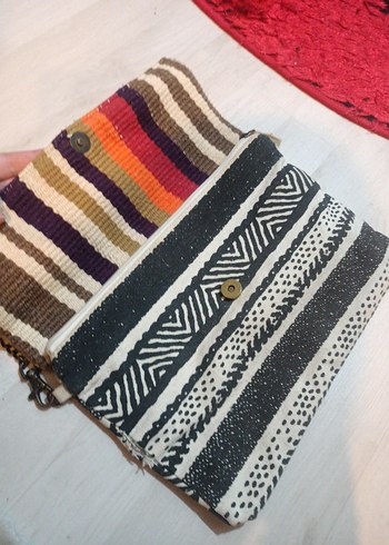 Bohem Çok Renkli Örgü Kadın Çanta - Görsel 2