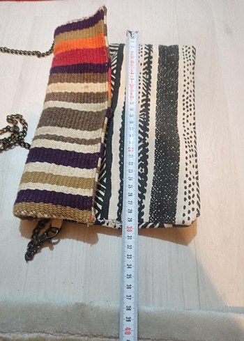 Bohem Çok Renkli Örgü Kadın Çanta - Görsel 6