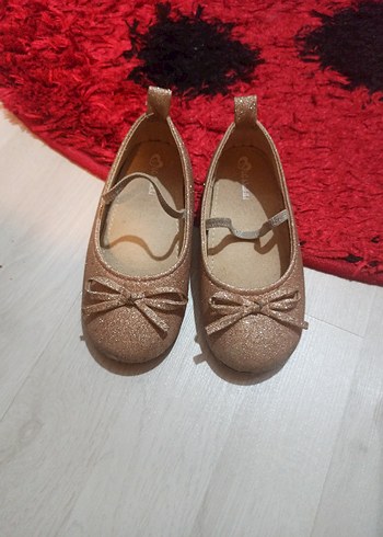 Kız Çocuk Bej Parlak Fiyonk Detaylı Babet - Görsel 2