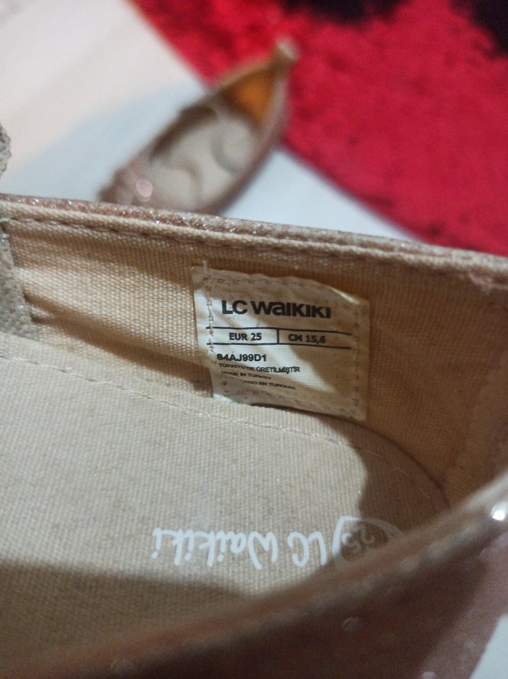 Kız Çocuk Bej Parlak Fiyonk Detaylı Babet - Görsel 5