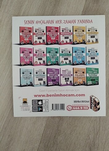  Benim Hocam TYT _AYT Öğrenci Ders Takip Defteri 