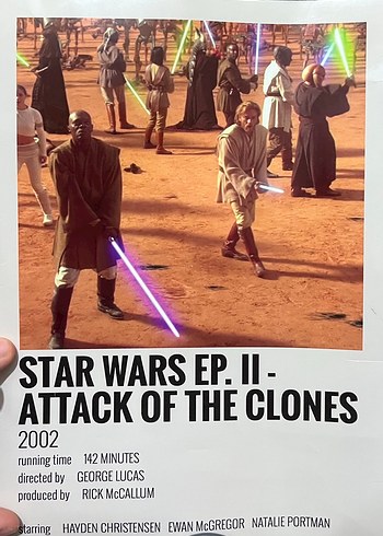 Star Wars EP II: Attack of the Clones 2002 FİLM POSTERİ