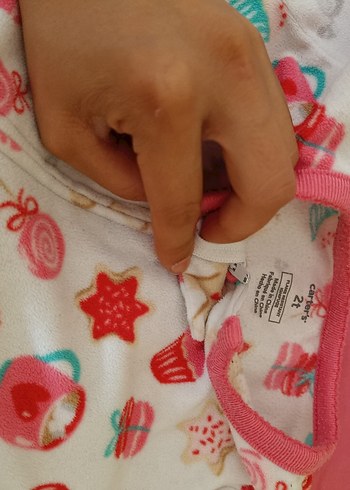 18-24 Ay Beden Kız Çocuk Fermuarlı Polar Uyku Tulumu