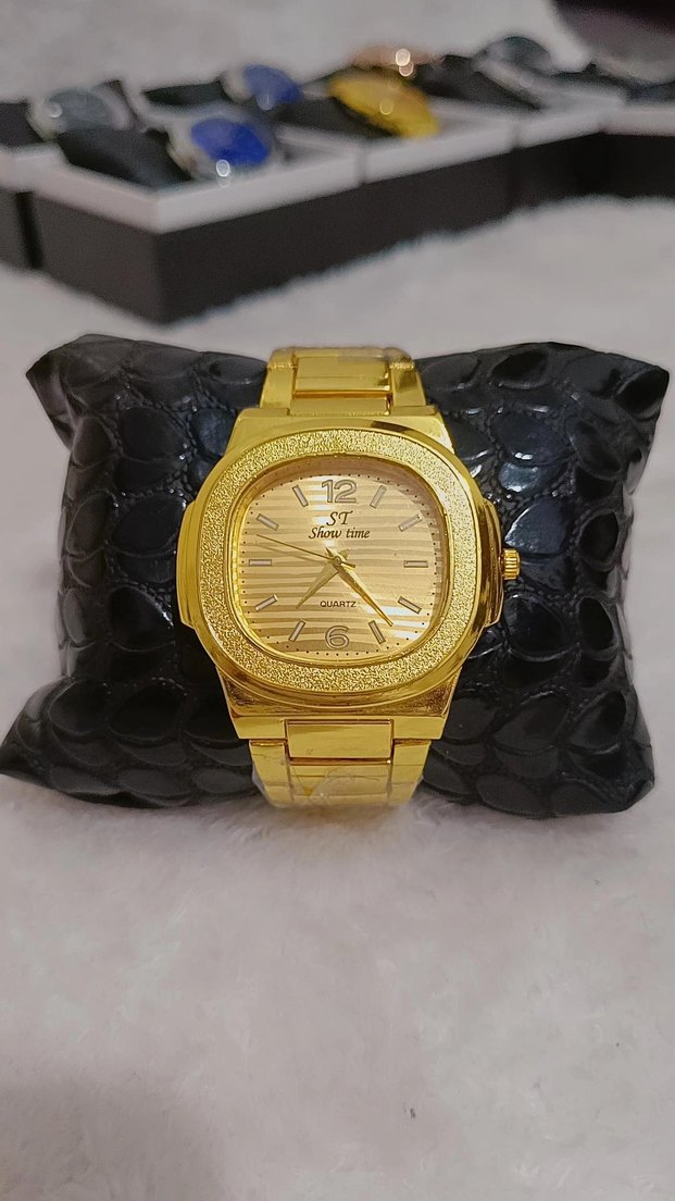 Erkek Klasik Altın Renkli Saat - Görsel 2