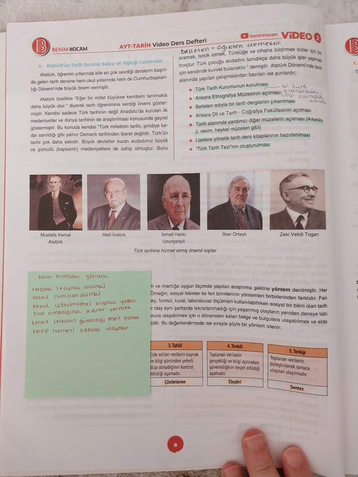 2022 Benim Hocam AYT Tarih Video+Defter Soru Bankası - Görsel 2