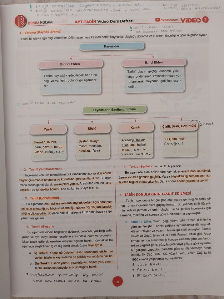 2022 Benim Hocam AYT Tarih Video+Defter Soru Bankası - Görsel 3
