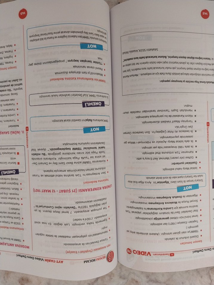 2022 Benim Hocam AYT Tarih Video+Defter Soru Bankası - Görsel 5