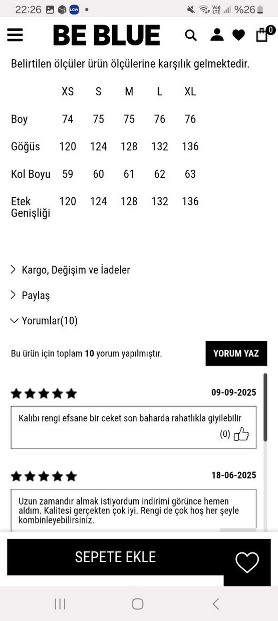 BE BLUE SÜET CEKET - Görsel 5