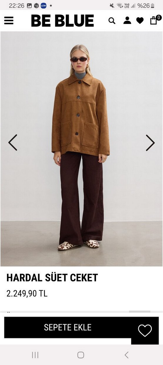 BE BLUE SÜET CEKET - Görsel 3