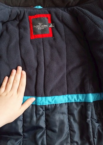 Koyu Mavi Kapüşonlu Erkek Çocuk Mont - Görsel 8