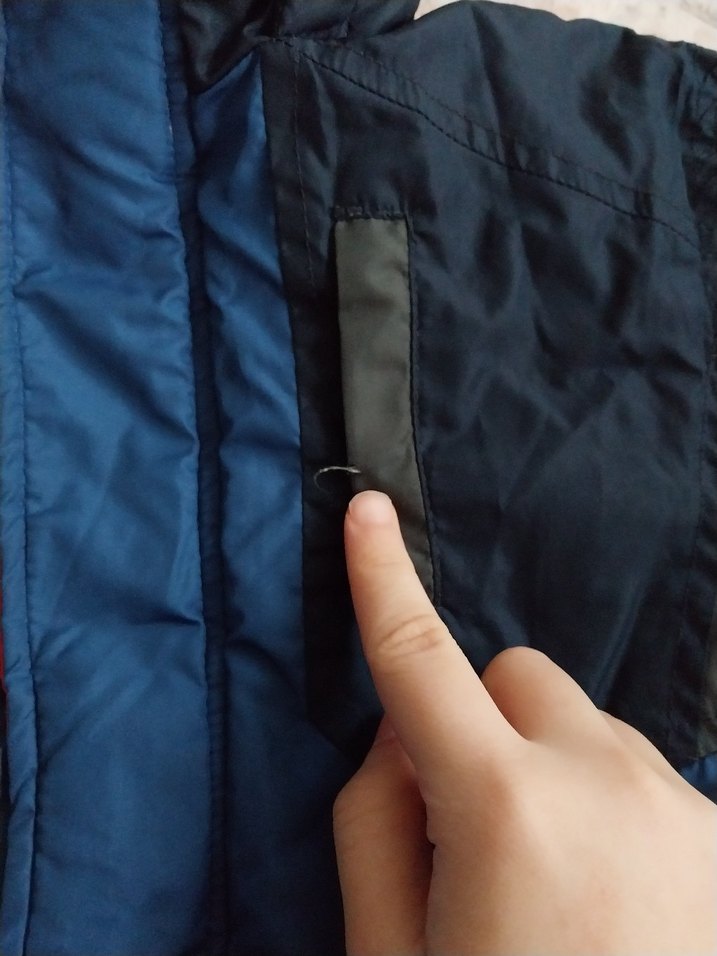 Koyu Mavi Kapüşonlu Erkek Çocuk Mont - Görsel 2