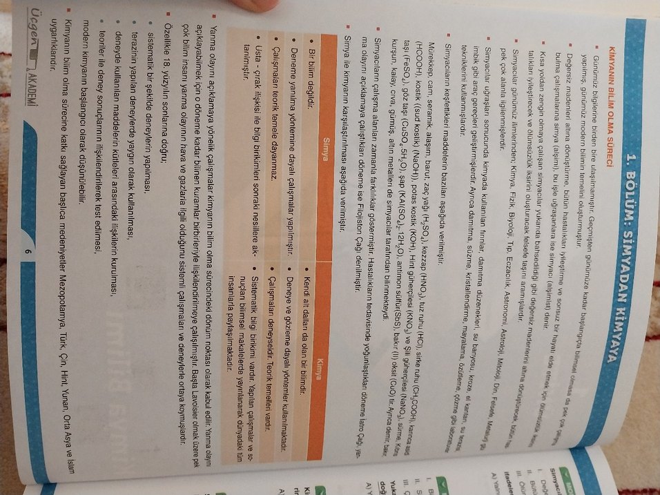 Kimya Konu Özetli Soru Bankası 9. Sınıf - Görsel 5