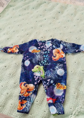 Renkli Baskılı Bebek Tulum, Uzun Kollu - Görsel 2