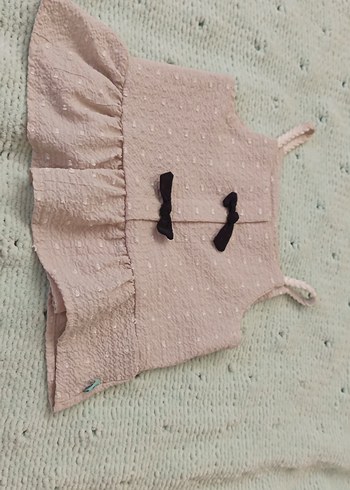 Kız Çocuk Kolsuz Fırfırlı Elbise - Görsel 3