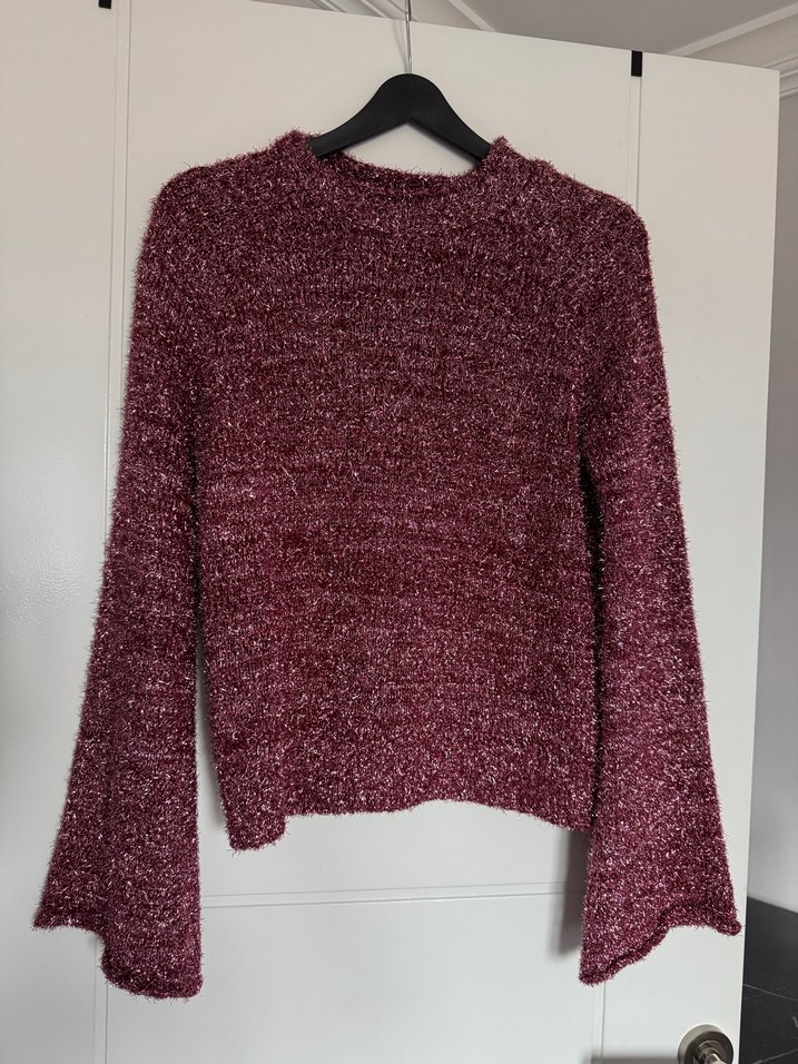 Bordo Örgü Kadın Kazak, Salaş Kesim - Görsel 3