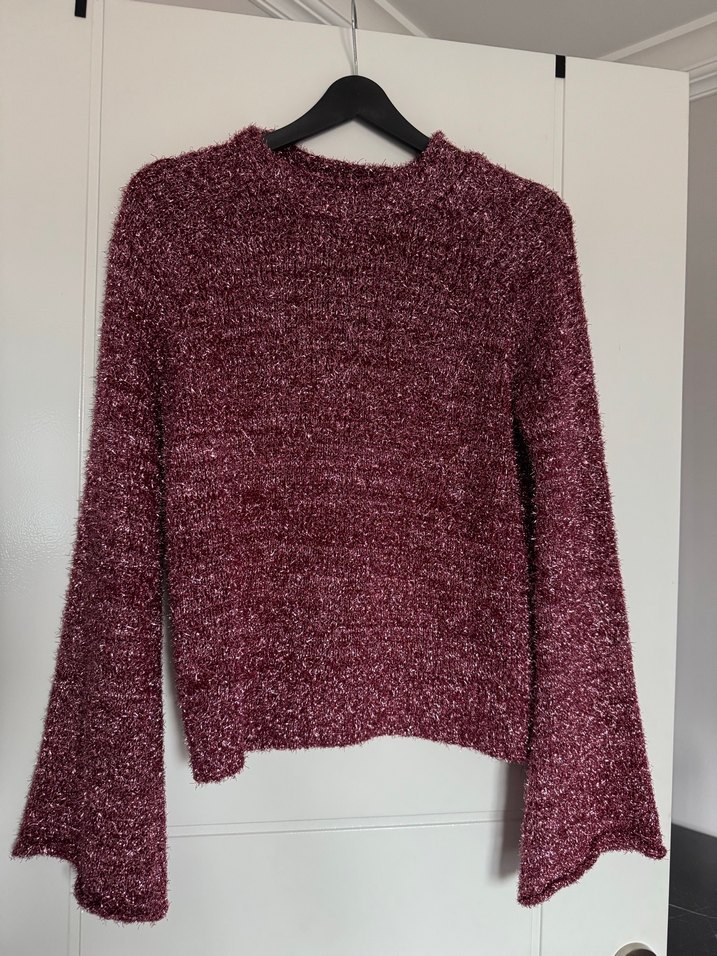 Bordo Örgü Kadın Kazak, Salaş Kesim - Görsel 2