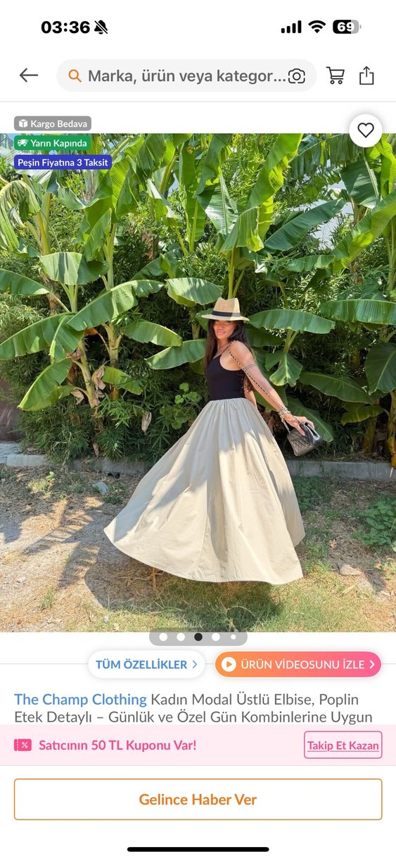 Bej Piliseli Uzun Kadın Elbise - Görsel 2