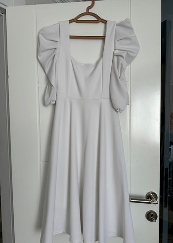 Beyaz Bohem elbise - Görsel 3