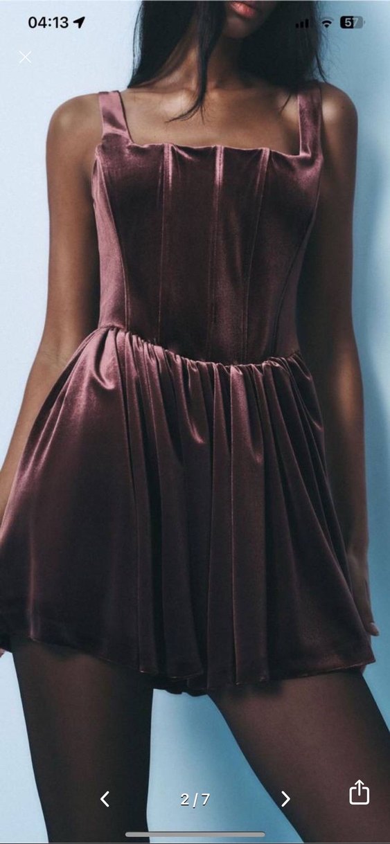 Bordo Drapeli Midi Elbise - Görsel 3