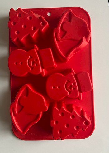 Kırmızı Silikon Yılbaşı Kek Kalıbı - Görsel 2