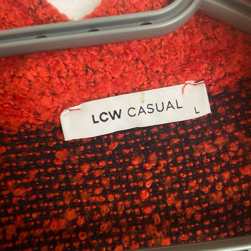 Kırmızı Örgü Yün Midi Kadın Kaban - Görsel 2