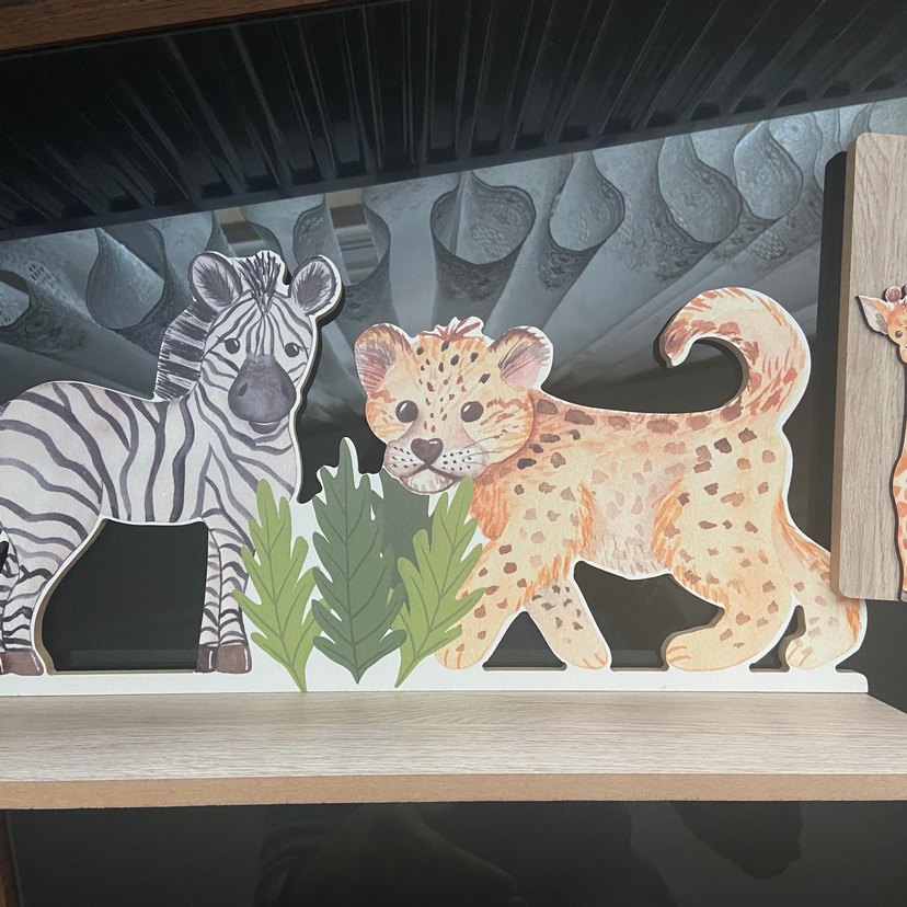 Ahşap Safari Hayvanları çerçeve ve duvar rafı - Görsel 3