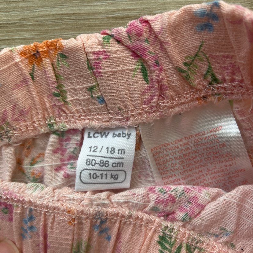 Pembe Fırfırlı Nakışlı Bebek Kız Takımı - Görsel 2