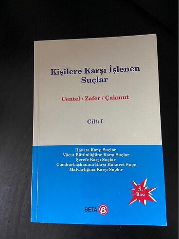 Kişilere karşı işlenen suçlar ceza hukuku çakmut kitap
