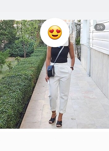 s Beden Ekru kumas pantalon