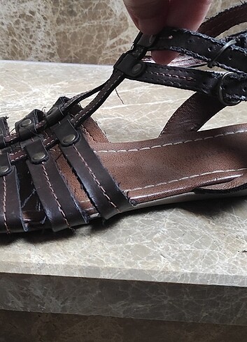 Deichmann 41 numara deri sandalet 