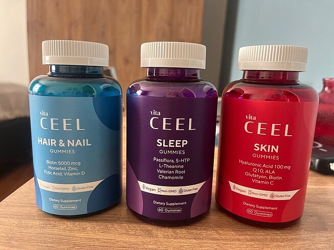 Vita ceel üçlü vitamin uyku cilt ve saç tırnak için