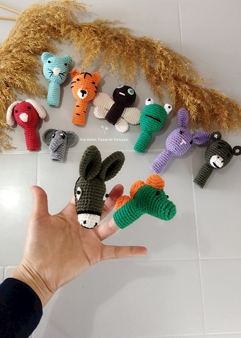 Renkli Hayvan Figürlü Parmak Kuklaları
