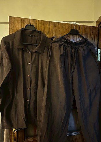 İkli gömlektakım kahverengi  2X beden - Görsel 7