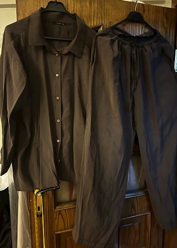 İkli gömlektakım kahverengi  2X beden - Görsel 5