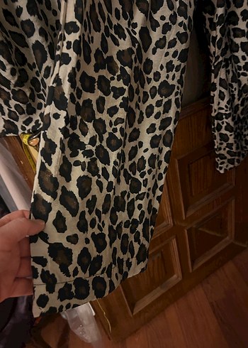 Kadın Leopar Desenli Uzun Kollu Pijama Takımı - Görsel 8