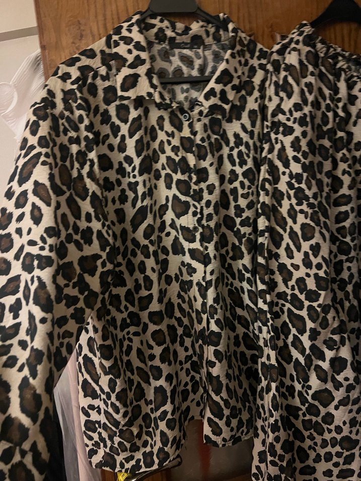 Kadın Leopar Desenli Uzun Kollu Pijama Takımı - Görsel 5