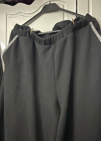 Siyah Oversize Street Wear Takım uçları el işi - Görsel 5