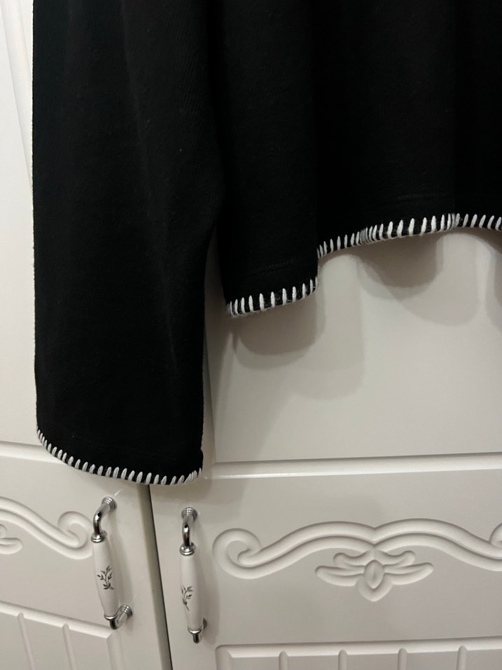 Siyah Oversize Street Wear Takım uçları el işi - Görsel 2