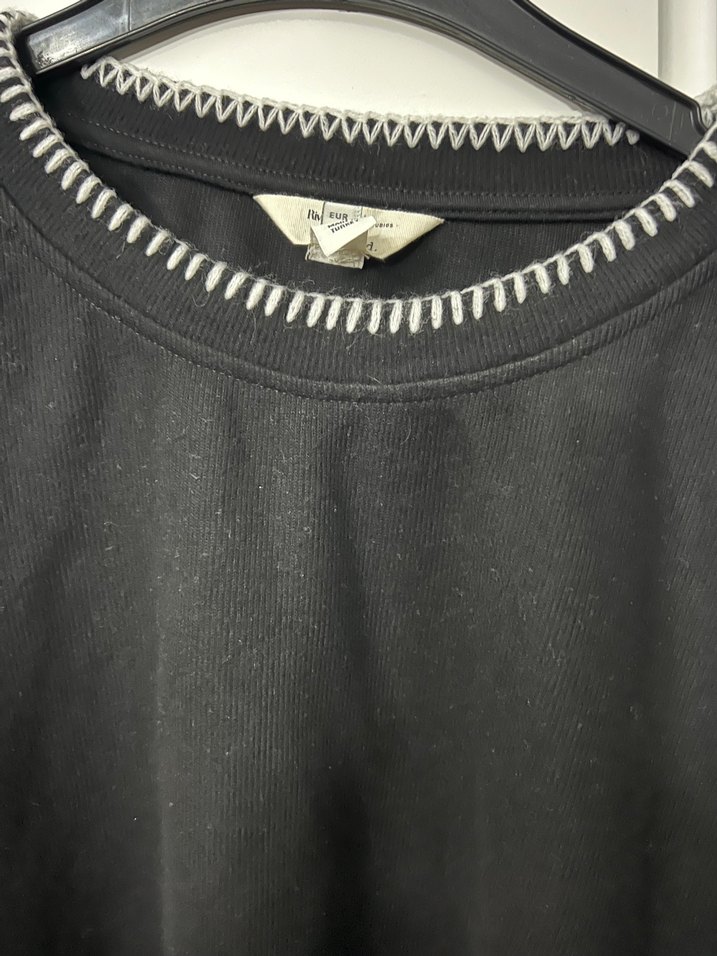 Siyah Oversize Street Wear Takım uçları el işi - Görsel 3